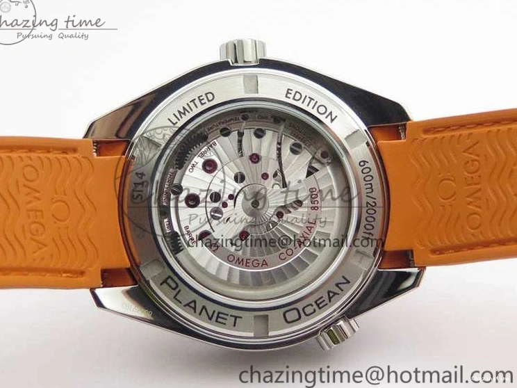 0217 UrbanStyle Planet Ocean Pro Orange Bezel 45mm OMF 1:1 Best Edition On Rubber Strap A8500 (Black Balance Wheel) 8138